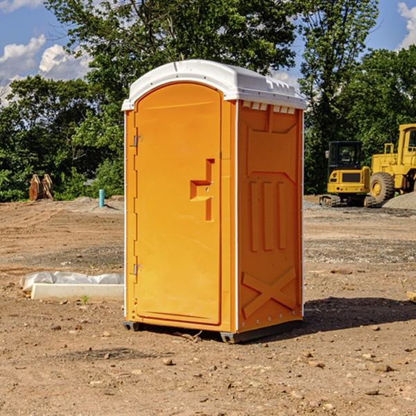 how often are the porta potties cleaned and serviced during a rental period in Jackson Lake CO